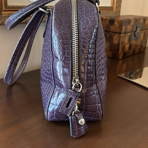 Prada St. Cocco Lucido Crocc Embossed Bauletto Bag with COA - Picture 8 of 17